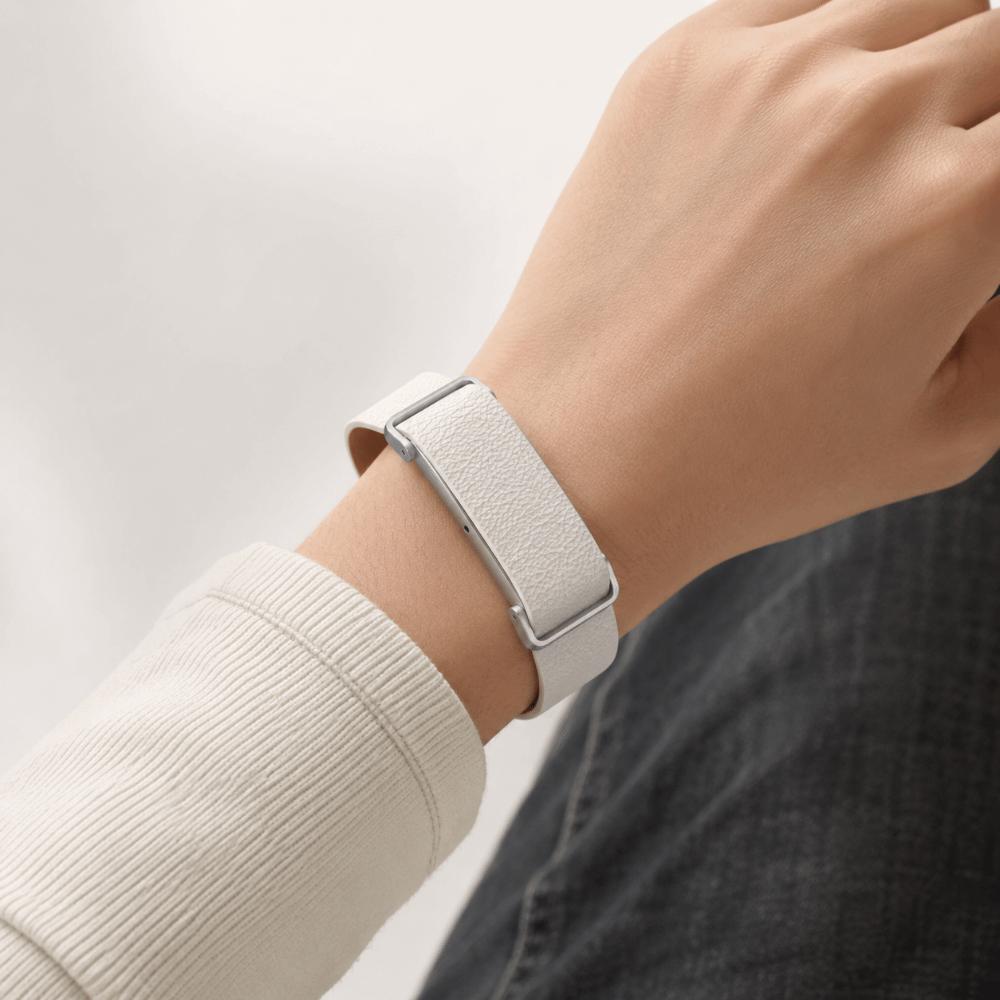 Adjustable Fitness Tracker Strap PU Leather Watch Strap for Google Fitbit Air for Men Women