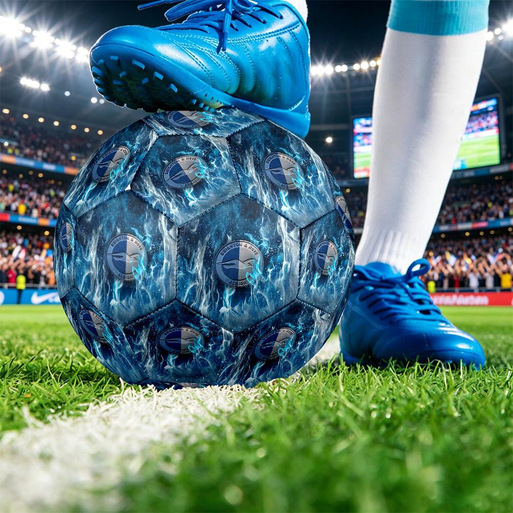 Brighton & Hove Albion FootballPrinted Size 5 Soccer Blbion Football, Anti Slip Adult Match Football Souvenir for Football Fans