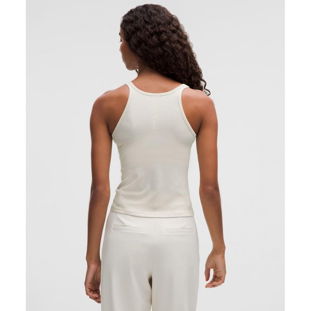 Lululemon Hold Tight Thin Strap Tank Top  Sparkle Light Ivory Silver