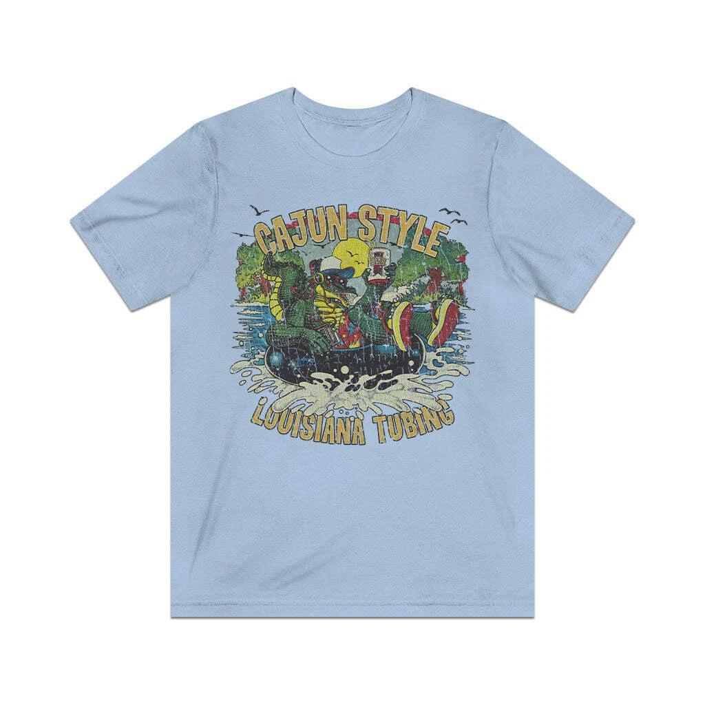 

Cajun Style Louisiana Tubing 1987 Vintage Men s T shirt 4XL