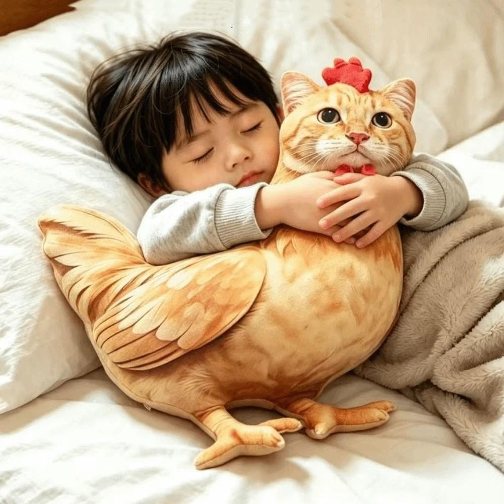 Cute Rooster Cat Plush Toys Realistic Looking Rooster Hen Plush Pendant Kids Toy