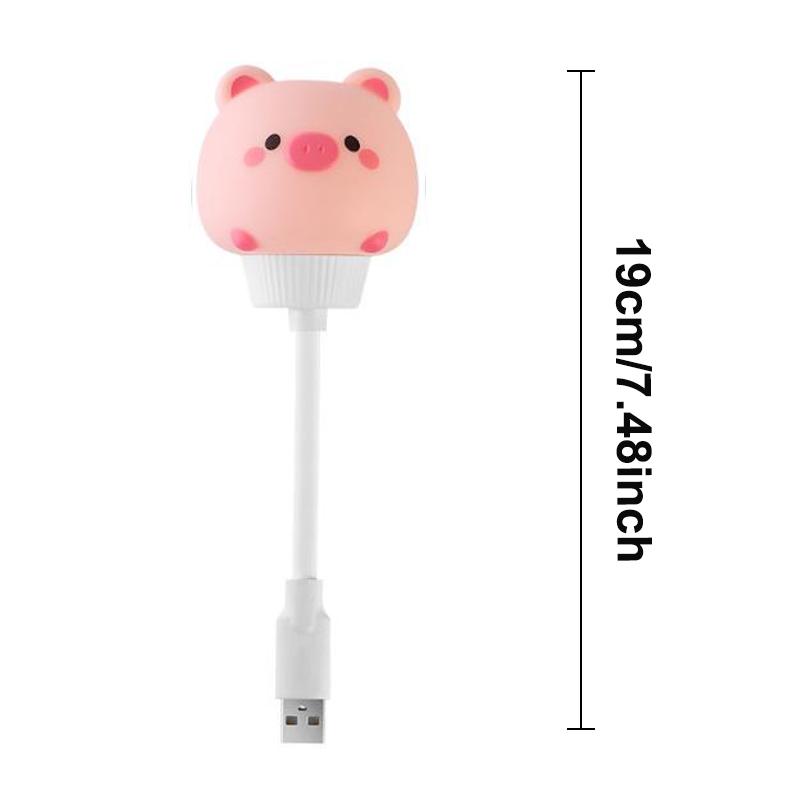 Mini USB LED Night Light with Remote Control, Dimmable Bedside Lamp, Portable Light for Kids, Home Bedroom, Nursery