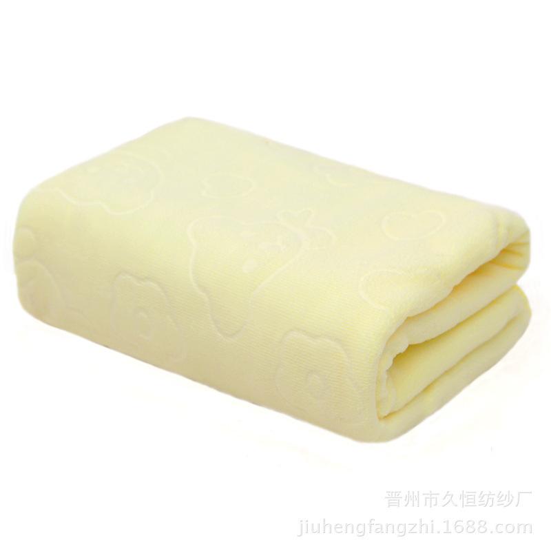 Microfiber 70 * 140 Bath Towel Promotional Towel Bear Embossed Adult Beach Towel