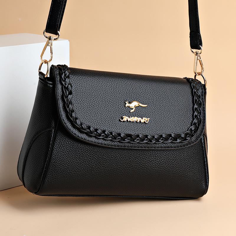 

Women s bag new bag popular shoulder bag soft leather women s bag women s versatile messenger bag mother bag wholesale 24*15*8cm