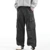 Pantaloni da Lavoro da Uomo Primavera e Autunno Nuovi Retro Americano Multi-tasche Belli Larghi Dritti Casual