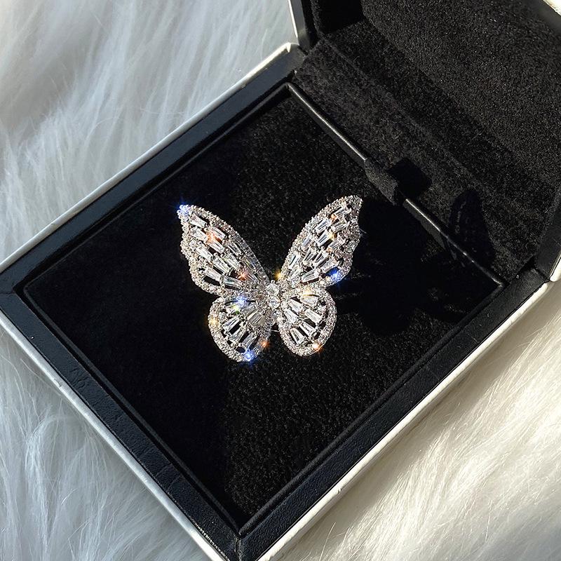 Hollow Butterfly Exaggerated Ring - Hand Jewelry R7146