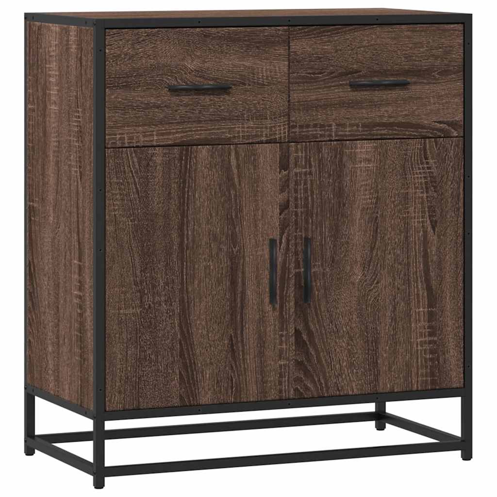 Sideboard Brown Oak Effect 68 x 35 x 76 cm Engineered Wood