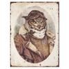 Vintage Bear In Retro Clothing Metal Tin Sign Wall Decor 20x30cm