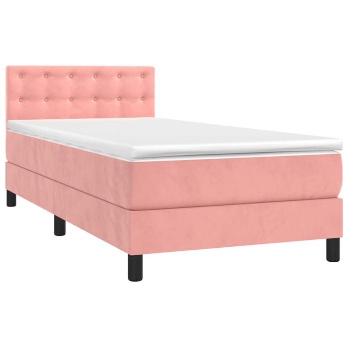 Maison Exclusive - Sommier à lattes de lit avec matelas et LED Rose 80x200 cm