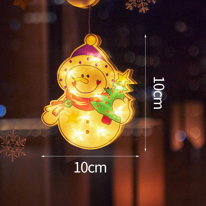 Christmas Decorations Scene Layout Festive Atmosphere Decoration Creative Window Stickers Glass Door Window Luminous Pendants