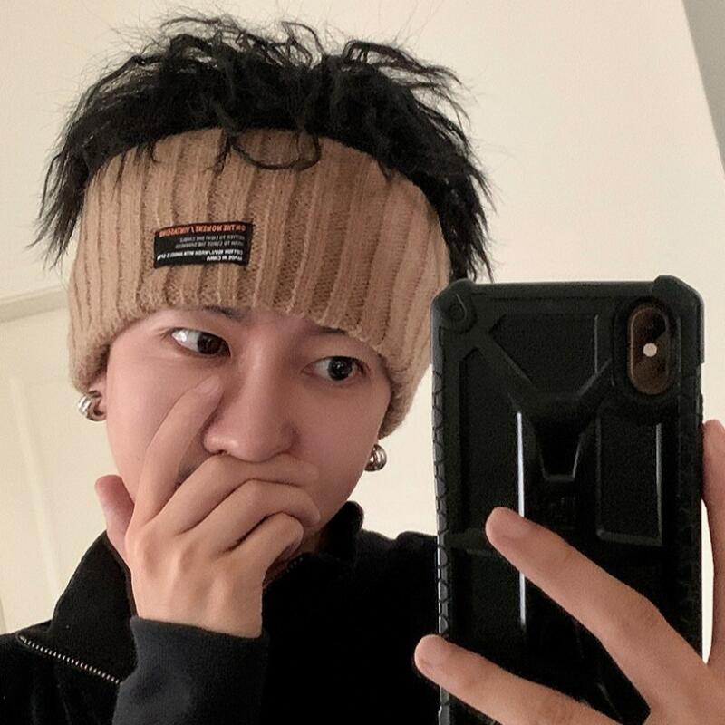 On the Moment Vintage Lettering Label Hairband Brown