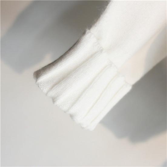 Pulover de femeie Pulover cu elasticitate ridicată Pulover de iarnă de culoare solidă cu gât tricotat Păstrați căldura moale Îngroșați Pulover de iarnă pentru purtarea zilnică