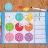Kids Magnetic Fraction Math Montessori Toys Wooden Fraction Book Set Arithmetic Teaching Aid Kids Educational Learning Toys