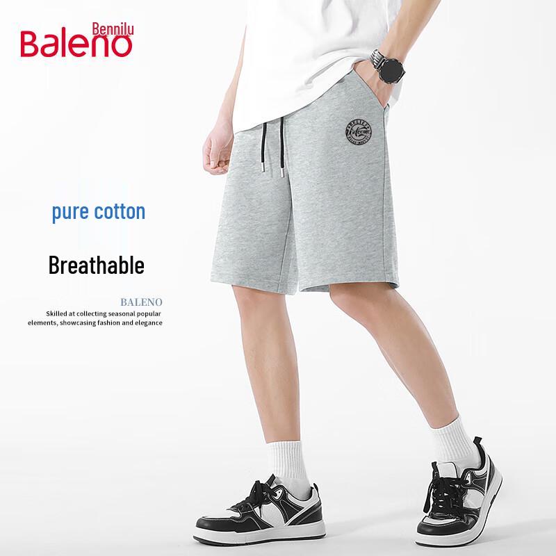 

Baleno Men s Pure Cotton Breathable Loose Fit Five-Point Shorts 5XL