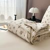 Rose Garden Vintage Floral Summer Quilt Khaki 100% Cotton Reversible Thin Comforter Bedding Set Air Conditioner Quilts Bedspread