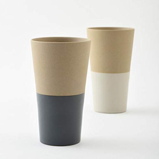 BRUNO Ceramic Beer Simple and Perfect Day Stylish and Keeps Cold or Water Bottle with Tumbler, White, Slim, Father's Gift, Cute, Hot, Lid,