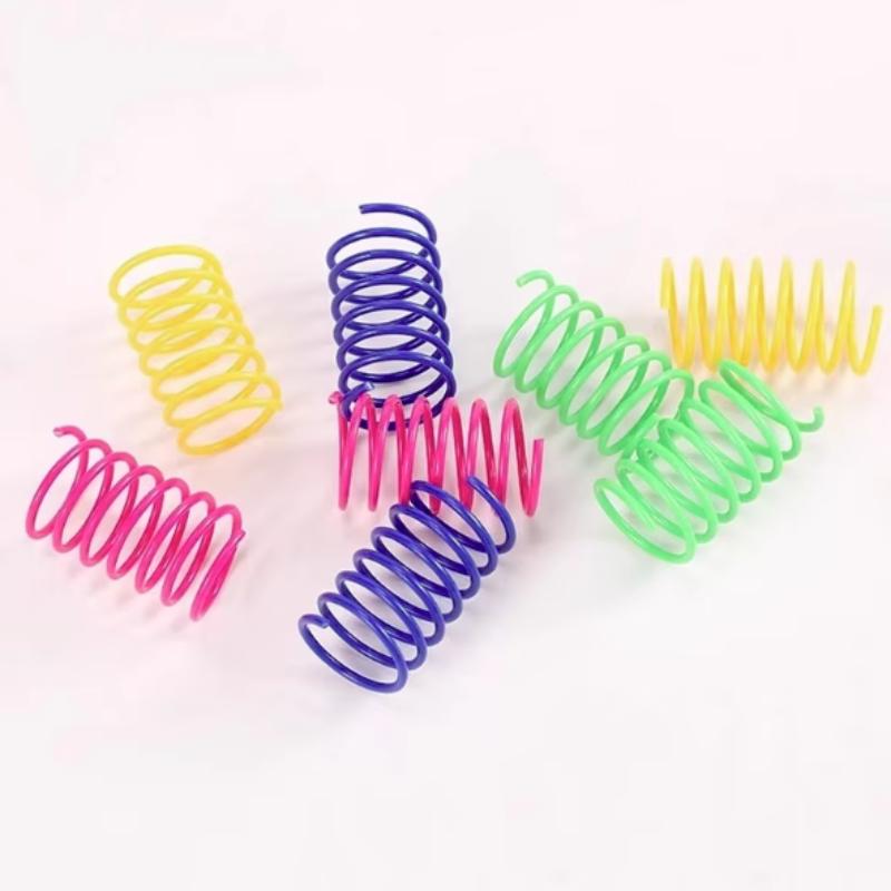 4/200Pcs Kitten Coil Spiral Springs Cat Toys Interactive Gauge Cat Spring Toy Colorful Springs Cat Pet Toy Pet Products