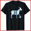 Ziege 10 Lustiges Fußball Schwarz Baumwolle T-Shirt S5XL