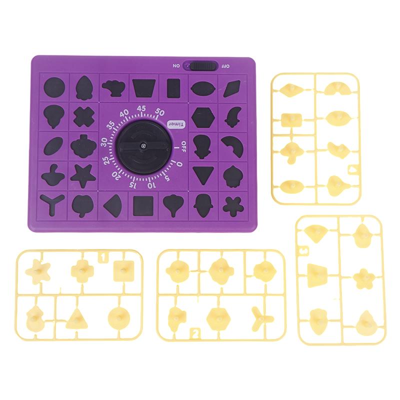 

Детская игра-головоломка на определение времени, обучающая настольная игра для раннего детства, интерактивная игрушка для концентрации внимания родителей и детей фиолетовый