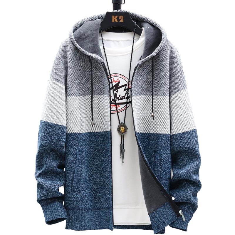 Men's Hooded Cardigan Sweater - Autumn/Winter 2025 Collection, Casual Loose Fit, Thick & Stylish Jacket