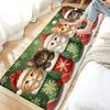 Merry Christmas Floor Mat Cute Cat Kitten Anti-slip Soft Carpet for Bedroom Living Room Hallway Doormat Area Rug Home Decoration