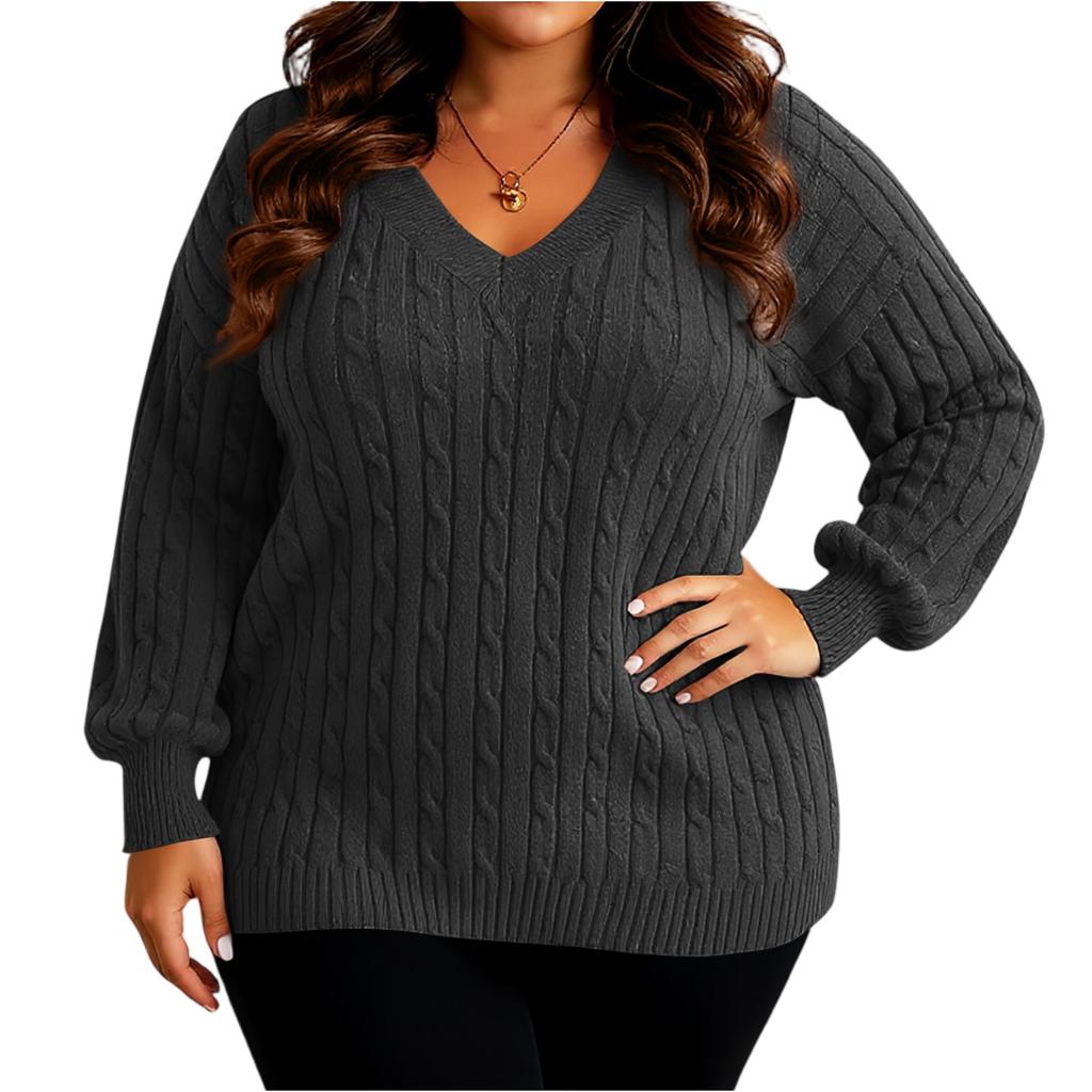 Women's Fashion Casual Solid Color Oversized  Long Sleeve Loose Fit Top