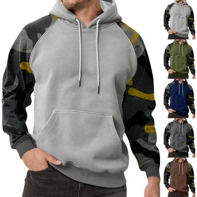 Moletom Camuflado Masculino com Capuz Moletom Casual Esportivo Masculino Tamanho Grande