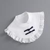 Doll Fake Collar for Women Girls Cotton Ruffled Detachable Half Shirt Lapel Blouse False Collar Women Clothes Accessories