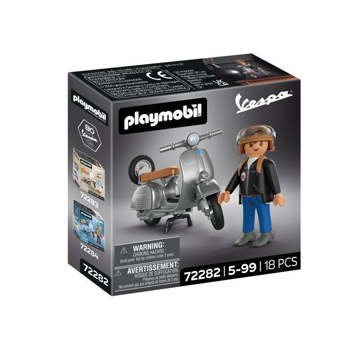 PLAYMOBIL 72282 Vespa 80ème anniversaire : Style Original, 18 pièces, Adulte, Kidulte, Classic cars, dès 14 ans