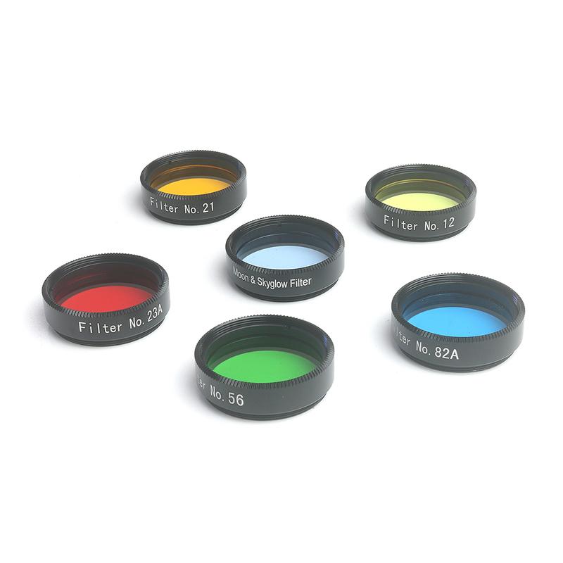 EYSDON 1.25" Astro Color Filters for Astronomical Telescopes Eyepiece Planets Nebula Photography Moon&SkyGlow #23A #56 #21 #82A