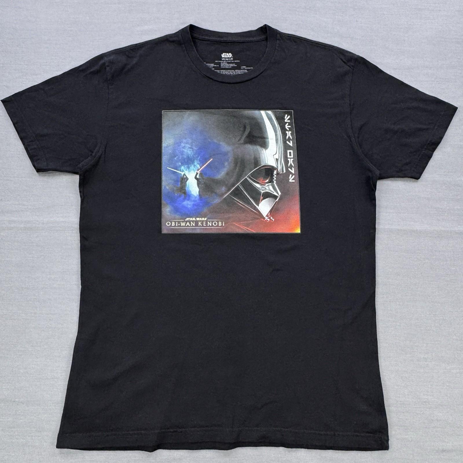 Star Wars Obi-Wan Kenobi Darth Vader Graphic T Shirt Black Large L Unisex T-Shirt XL