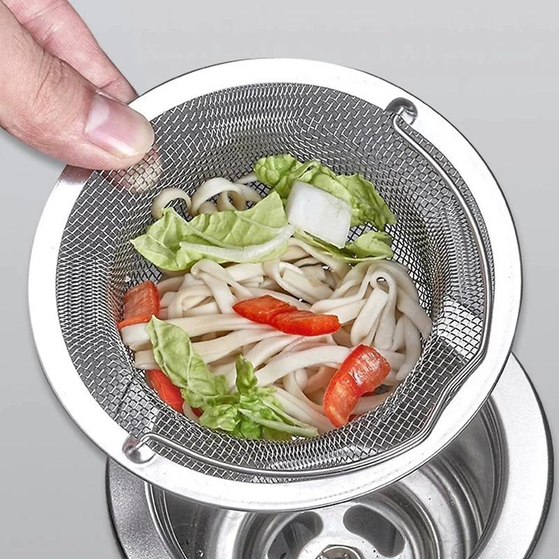 Sită Chiuvetă Bucătărie Oțel Inoxidabil Îngroșată Anti Înfundare Filtru Scurgere Universal Etanș Plasă pentru Coș Chiuvetă Colector Deșeuri