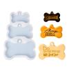 Diy Pet Dog 3-link Bone Label Glues Mold Silicone Epoxy Resin Ornament Mold DIY Keychain Pendant Jewelry for Gift Craft