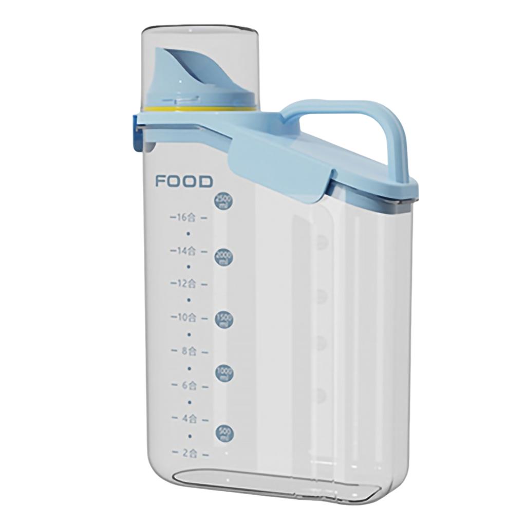 Getreide Aufbewahrungsbox Getreidebehälter Skala Griff Lebensmittel Bohnen Verschlussglas Küche Großes Fassungsvermögen Getreidespender Haferflocken Flasche