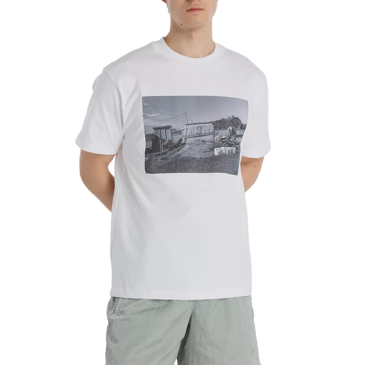 New Balance T Shirts Men s White Crew Neck Moderate MT61O3IA-WT XS