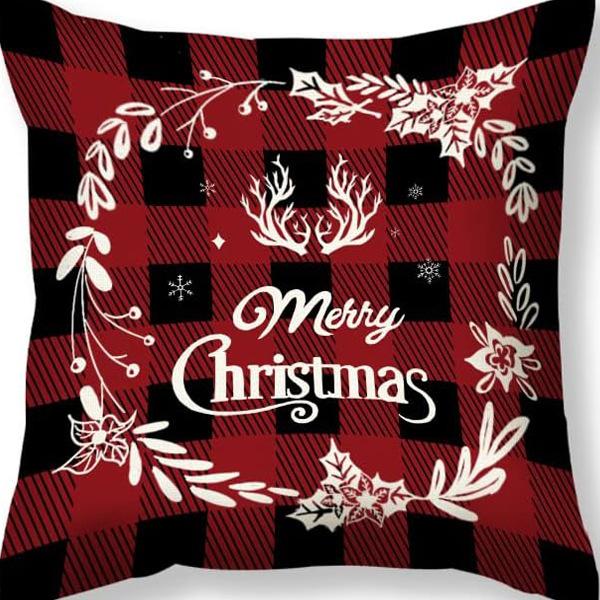 

Simple Christmas Print Pillow Case Blue and White Snowman Pickup Home Living Room Decoration Pillow Case Nap Pillow Case 45 * 45Cm [without core]