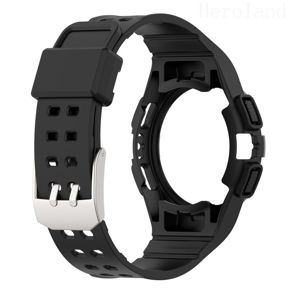 2in1 Strap For Samsung Galaxy Watch FE 6 5 4 40MM Smart Wristband 20mm WatchBand Silicone Bracelet belt Transparent Band&case