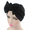 Fashion Women Big Bow Turban Hat Headdress Bow Knot Bonnet Hat Chemo Hair Cap Soft Snood Hat