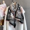 Autumn/Winter Warm Scarf 185*65cm Fashion Print Tassel Shawl Women's Imitation Cashmere Thick Scarf Warps Coldproof Blanket