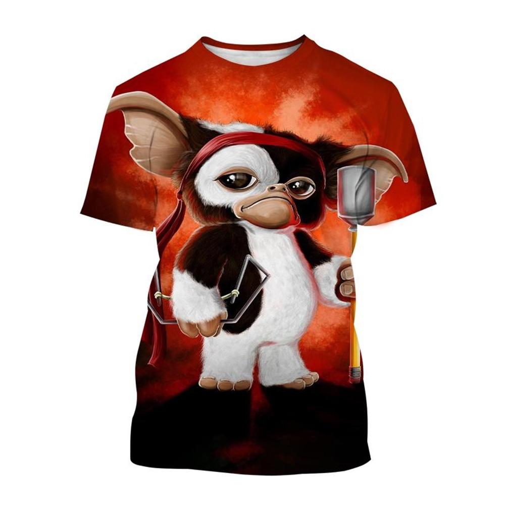 Idol Monster Christmas Horror Street Sports Fast Drying Breathable Men s Gremlins 3D Printed T-shirt S