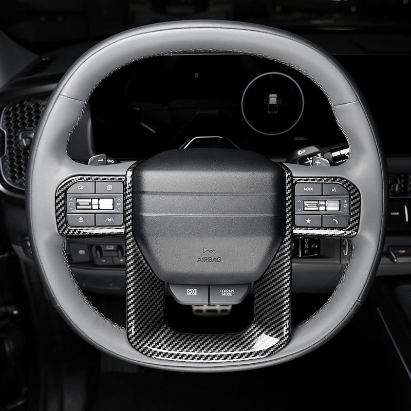 LHD/RHD For Kia Telluride 2027 Car Tuning Carbon Fiber/Wood Grain Steering Wheel Cover Trim Steering Wheels Accessories