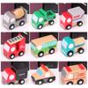 12 Pieces Joint Car Toy Wooden Push & Go Vehicle for W/ Moveable Joints Anti-Collision Toddler for Play Vehicle Children