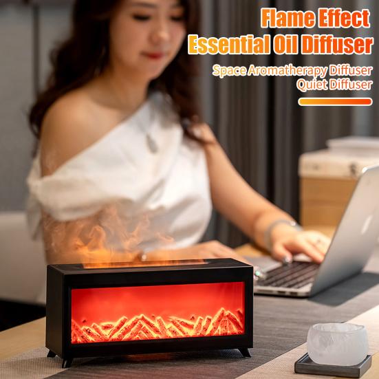 

Мини-каминный увлажнитель воздуха, диффузор эфирных масел с 7 цветными лампами, автоматическим таймером выключения, низким уровнем шума