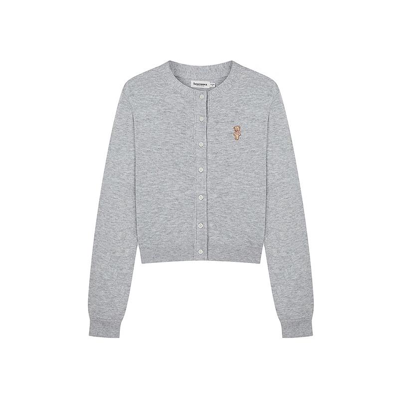 Teenie Weenie Bearnova Women's 2025 Winter Embroidered Knit Cardigan