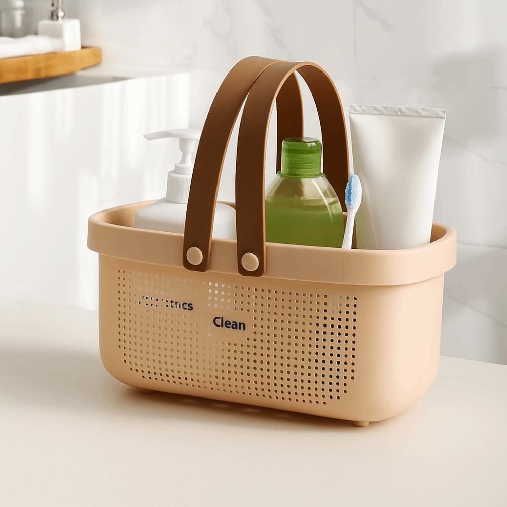 Multifunctional Shower Storage Basket Hollow Picnic Tote Bag Portable Bath Toiletry Bag For Home
