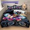 3pcs Fantasy Flower Duvet Cover Set - Includes 1 Duvet Cover and 2 Pillowcases, No Quilt Core, All-Season Home Decor yy251111059