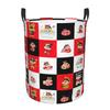 C-Crayon S-Shin C-Chan Checkered Plaid Laundry Hamper Large Clothes Storage Basket Anime Book Socks Bin Organizer for Family