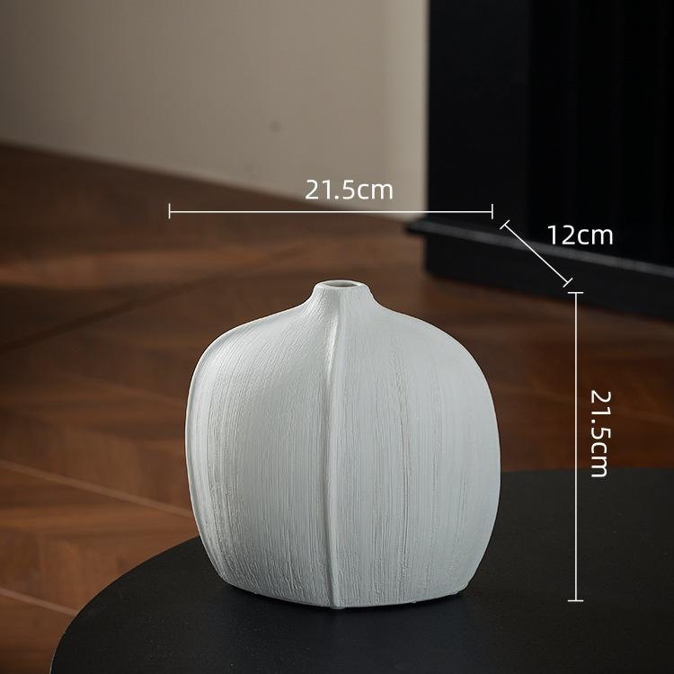 Ceramic Vase Geometric Shape Golden Flower Vase Living Room Decorative Item Vases Pots Flowerpot Home Decoration Accessories