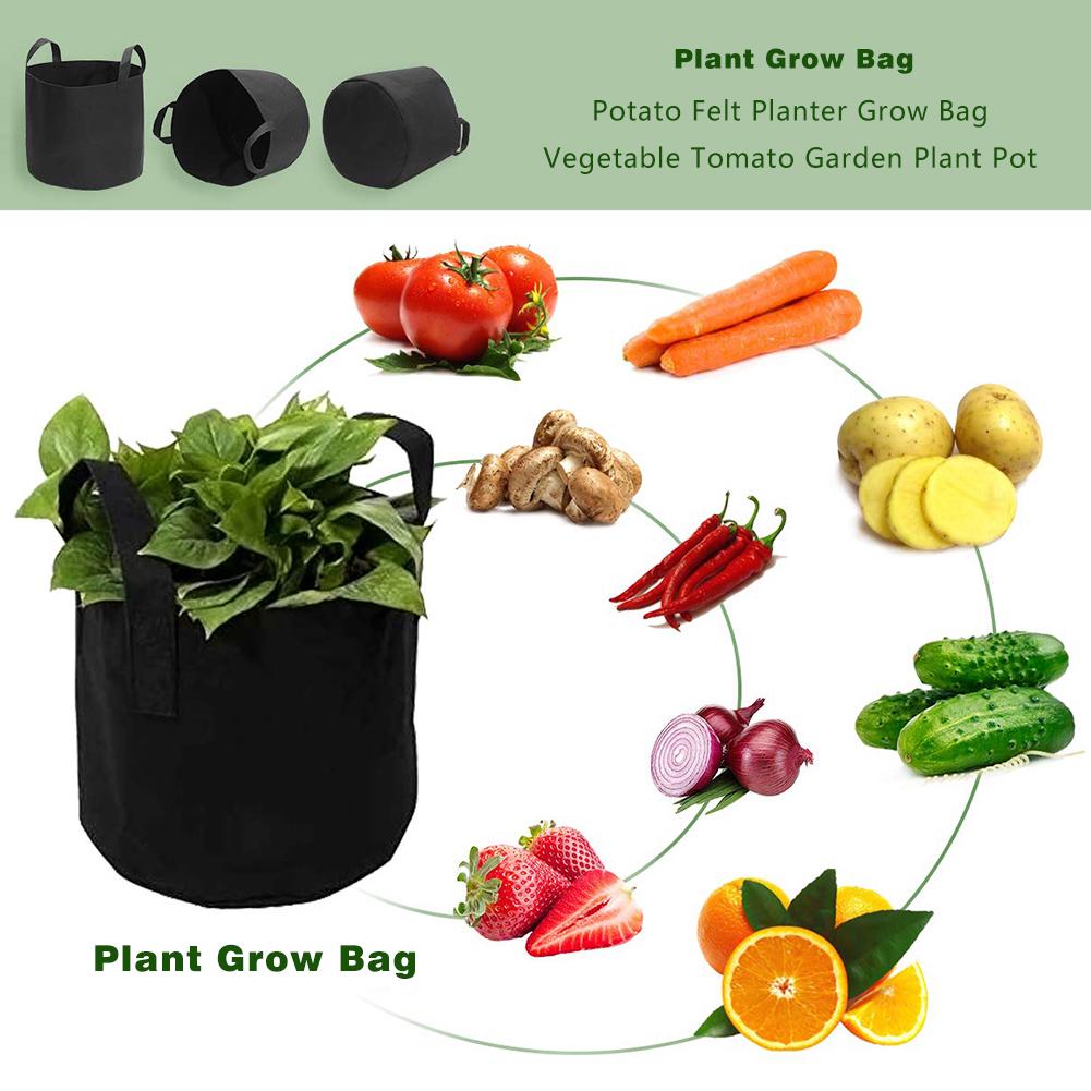 Grow Bag Nursery Tomato Plant DIY Potato Planting Bucket Felt Plant Bucket Bag
