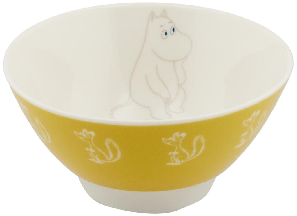 Yamaka Shoten MOOMIN Rice 11cm Microwave Moomin Nordic Day Wedding Made In "Moomin Valley" Bowl, Yellow, Diameter, Safe, Merchandise, Style, Mother's